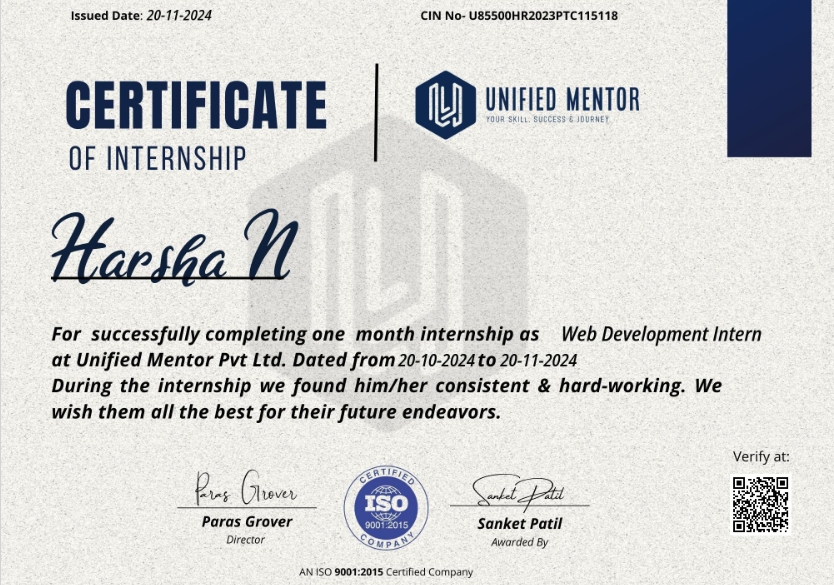 Excellency Certificate