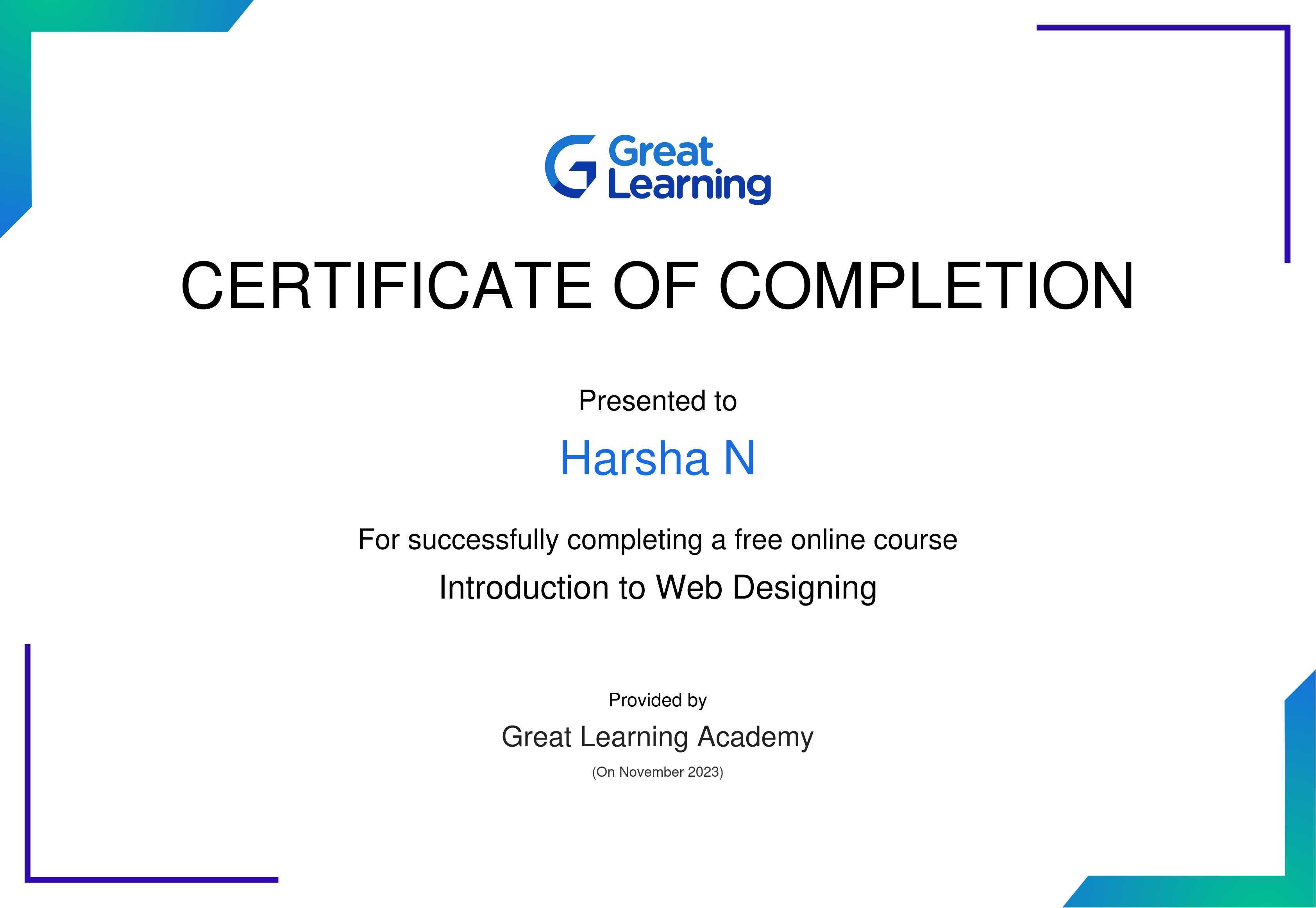 Web Design Certificate